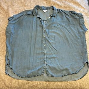 Flowy Denim Button-Down